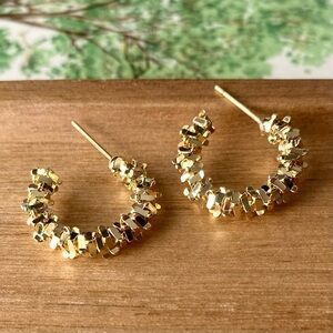 ✨Anthropologie Pepite Gold Earrings